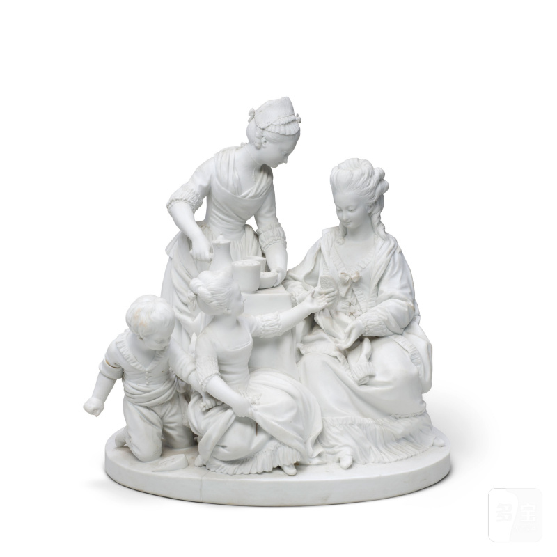 A Sèvres biscuit group of "Le Déjeuner", circa 1770 - 图3